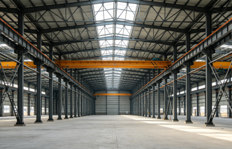 Large Heavy-Duty Workshop with Overhead Cranes