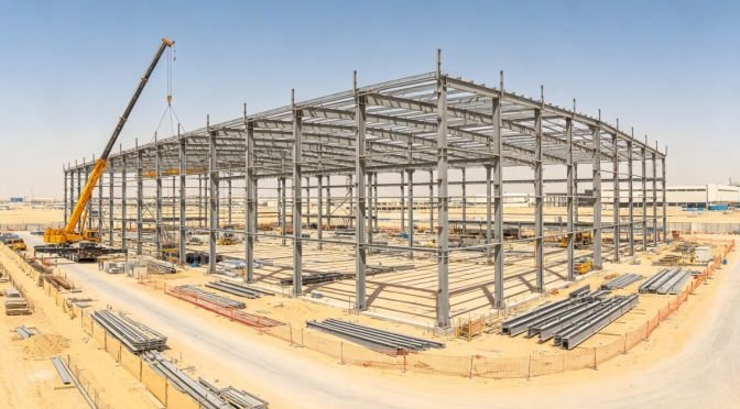 Heavy‑Steel Industrial Workshop Project in KEZAD, Abu Dhabi 767 Khalifa Economic Zones Abu‑Dhabi (KEZAD)