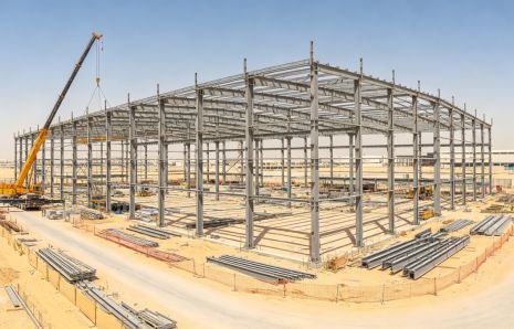 Heavy‑Steel Industrial Workshop Project in KEZAD, Abu Dhabi
