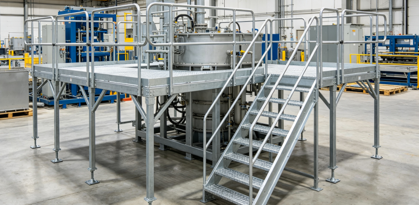 Custom Steel Platform for Industrial Maintenance