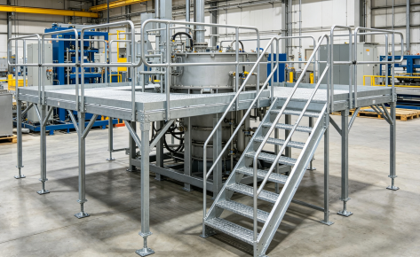 Custom Steel Platform for Industrial Maintenance