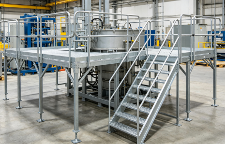 Custom Steel Platform for Industrial Maintenance