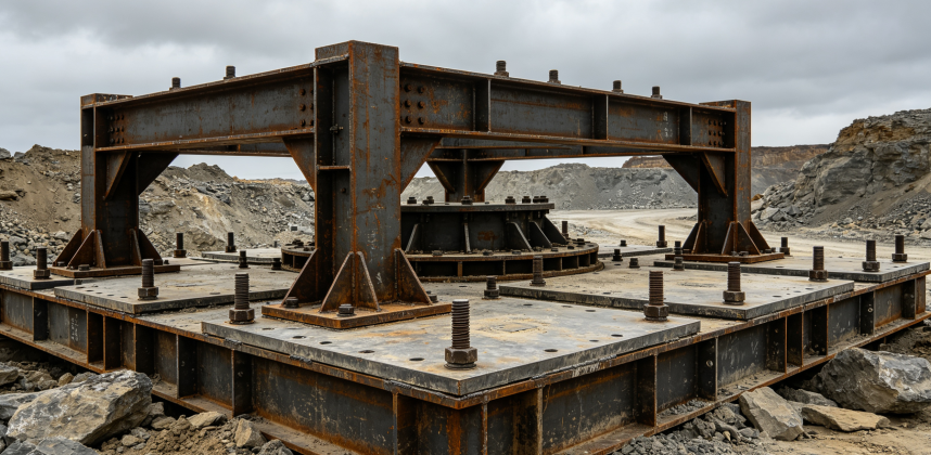 Steel Support for Ball Mill Foundation