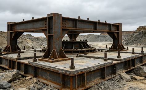 Steel Support for Ball Mill Foundation
