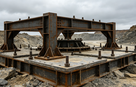 Steel Support for Ball Mill Foundation