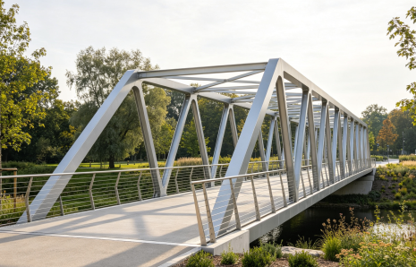 Pedestrian Steel Bridge for Public Park