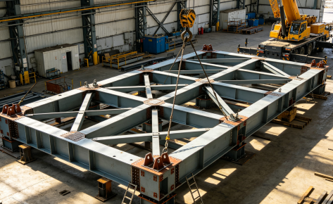 Custom Steel Lifting Frame for Large Equipment Installation