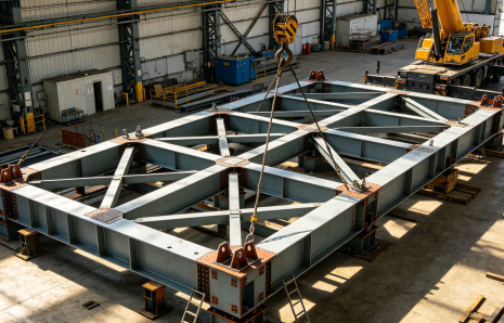 Custom Steel Lifting Frame for Large Equipment Installation