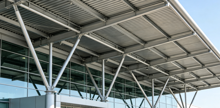 Steel Canopy Structure for Airport Terminal