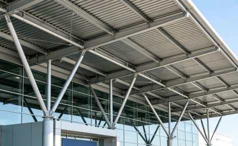 Steel Canopy Structure for Airport Terminal